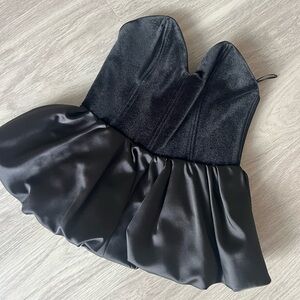 Zara velvet and satin bustier top